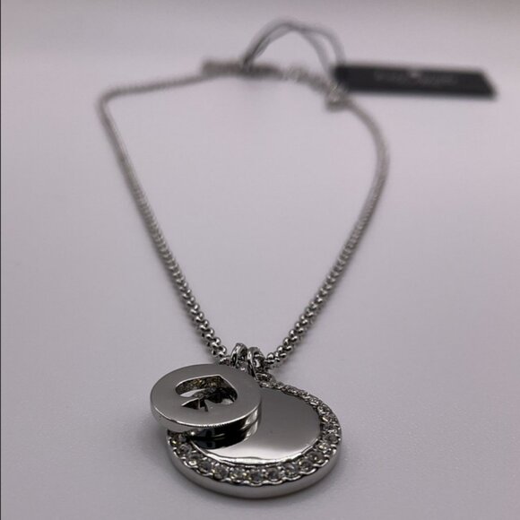 Kate Spade Spot the Spade Pave Charm Necklace Silver NEW Women's Jewelry Gift - Picture 4 of 7